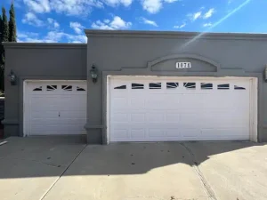 el paso garage door repair residential door 2 - white model with gray painted home